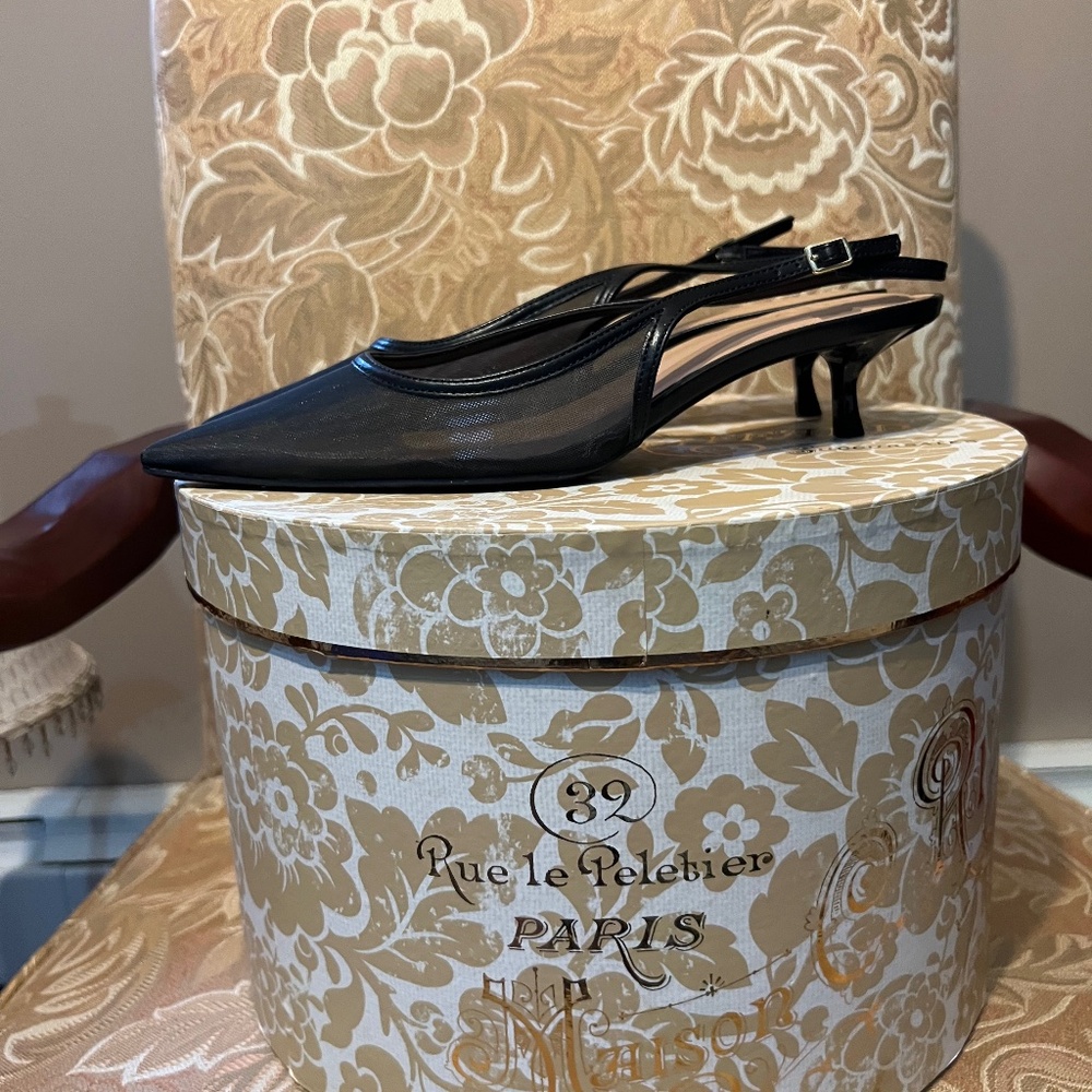 Inc concepts mesh kitten heel shoe